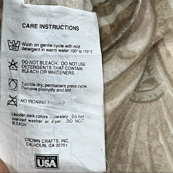 euc- 80s Vintage Crown Crafts Full Flat Sheet & 2 Pillowcases - Picture 6 of 7